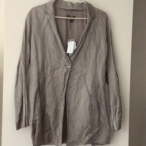 Eileen Fisher blazer NWT Steel satin